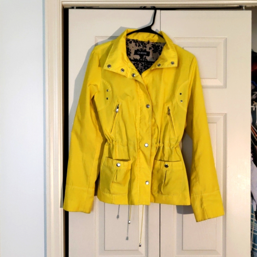 An amazing bright yellow Guess jacket